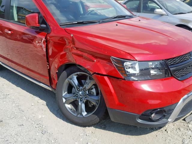 3C4PDCGB9FT723143 - 2015 DODGE JOURNEY CR RED photo 9