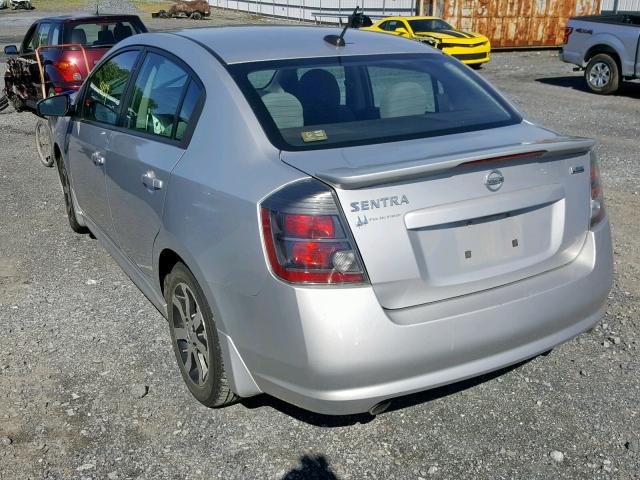 3N1AB6AP9CL610745 - 2012 NISSAN SENTRA 2.0 SILVER photo 3