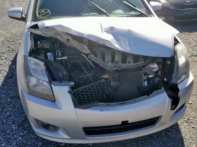 3N1AB6AP9CL610745 - 2012 NISSAN SENTRA 2.0 SILVER photo 9