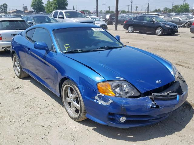 KMHHM65D94U122582 - 2004 HYUNDAI TIBURON BLUE photo 1