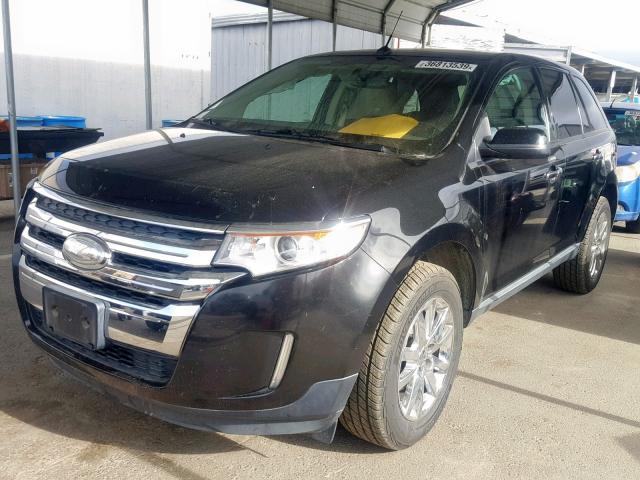 2FMDK3JC8BBB30028 - 2011 FORD EDGE SEL BLACK photo 2