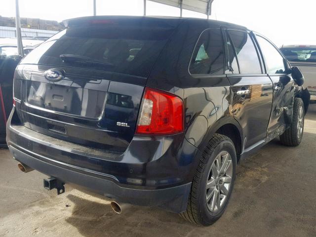 2FMDK3JC8BBB30028 - 2011 FORD EDGE SEL BLACK photo 4