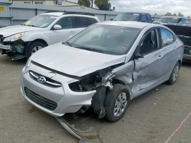 KMHCT4AE7GU038491 - 2016 HYUNDAI ACCENT SE GRAY photo 2