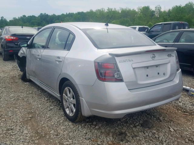 3N1AB6AP0BL713017 - 2011 NISSAN SENTRA 2.0 SILVER photo 3