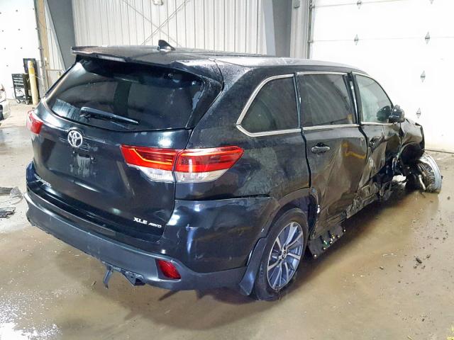 5TDJZRFH6JS895021 - 2018 TOYOTA HIGHLANDER BLACK photo 4