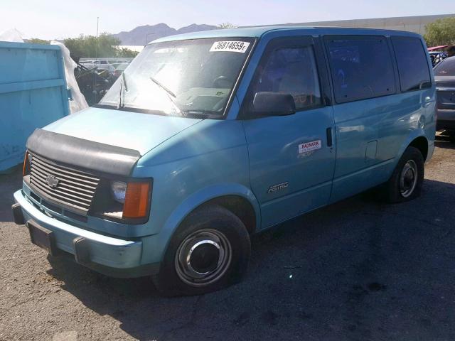 1GNDM15Z8PB118399 - 1993 CHEVROLET ASTRO BLUE photo 2