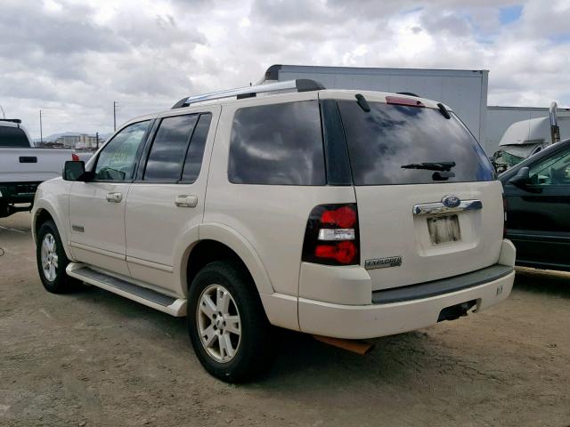 1FMEU65E77UA33559 - 2007 FORD EXPLORER L WHITE photo 3