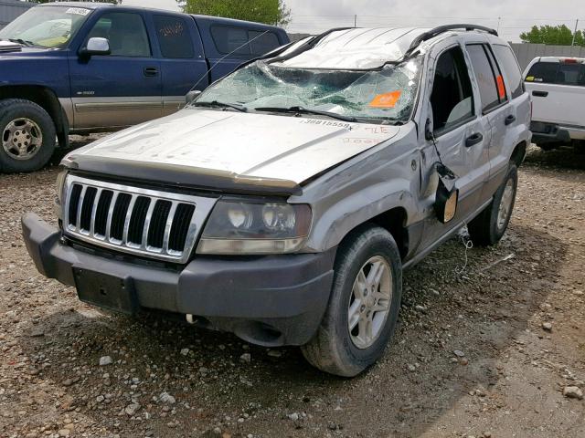 1J4GW48S74C342005 - 2004 JEEP GRAND CHER SILVER photo 2