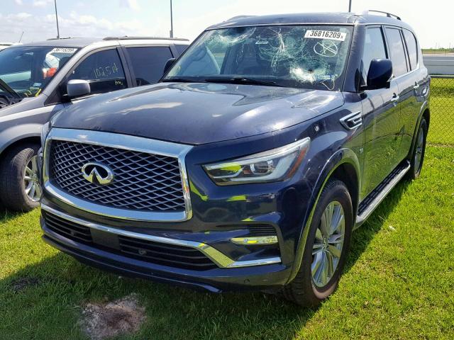 JN8AZ2NF0J9660978 - 2018 INFINITI QX80 BASE BLUE photo 2