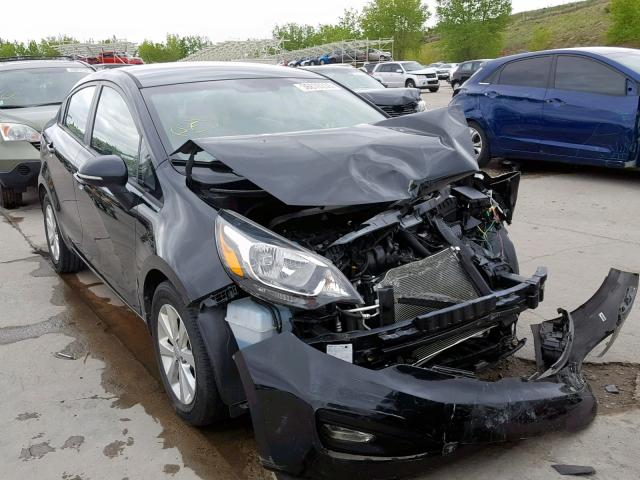 KNADN4A39F6462384 - 2015 KIA RIO EX BLACK photo 1