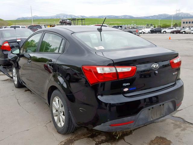 KNADN4A39F6462384 - 2015 KIA RIO EX BLACK photo 3