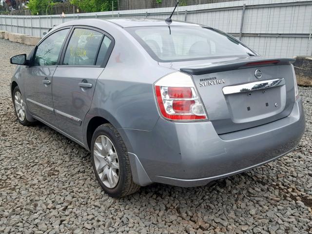 3N1AB6APXCL653037 - 2012 NISSAN SENTRA 2.0 GRAY photo 3