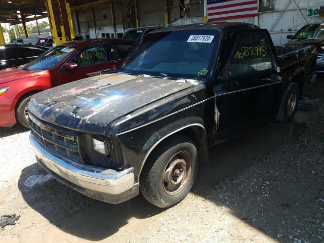 1B7FL26X7MS264165 - 1991 DODGE DAKOTA BLACK photo 2