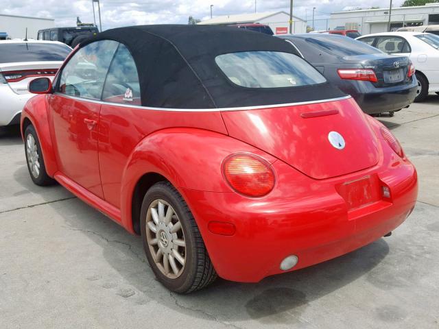 3VWCM31Y84M317631 - 2004 VOLKSWAGEN NEW BEETLE წითელი ფოტო 3