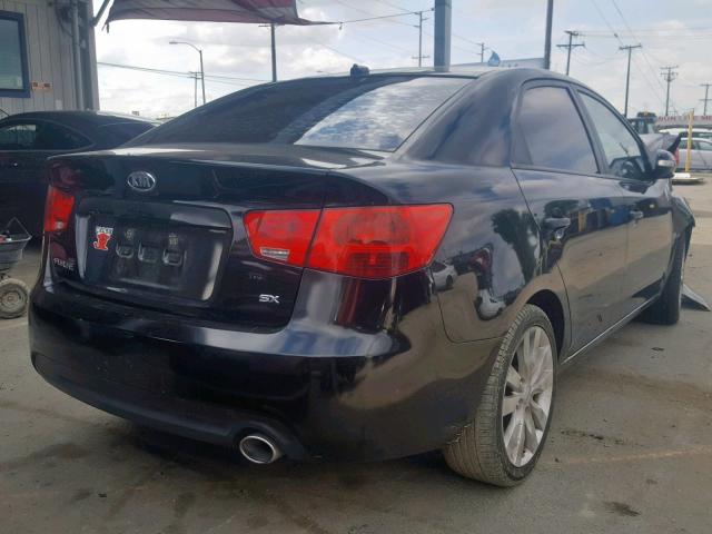 KNAFW4A39A5296212 - 2010 KIA FORTE SX BLACK photo 4