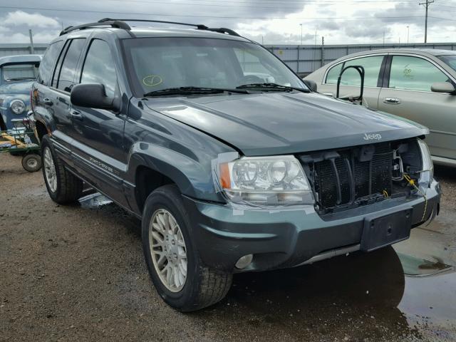 1J4GW58N14C202662 - 2004 JEEP GRAND CHER GREEN photo 1