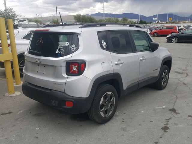ZACCJBAT9GPE03381 - 2016 JEEP RENEGADE S 银色 照片 4