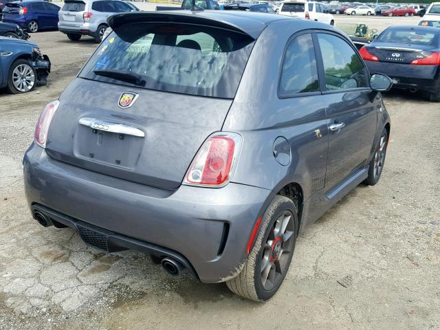 3C3CFFFH9CT384030 - 2012 FIAT 500 ABARTH GRAY photo 4