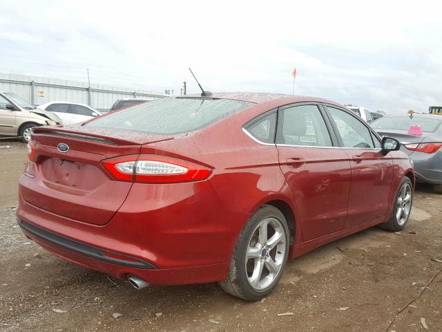 3FA6P0G73GR238305 - 2016 FORD FUSION S RED photo 4