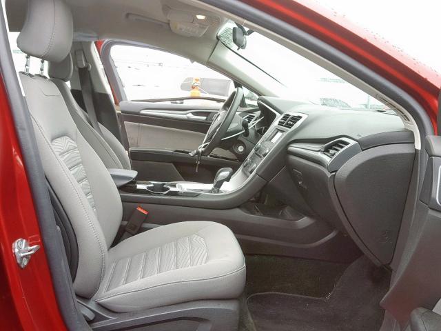 3FA6P0G73GR238305 - 2016 FORD FUSION S RED photo 5