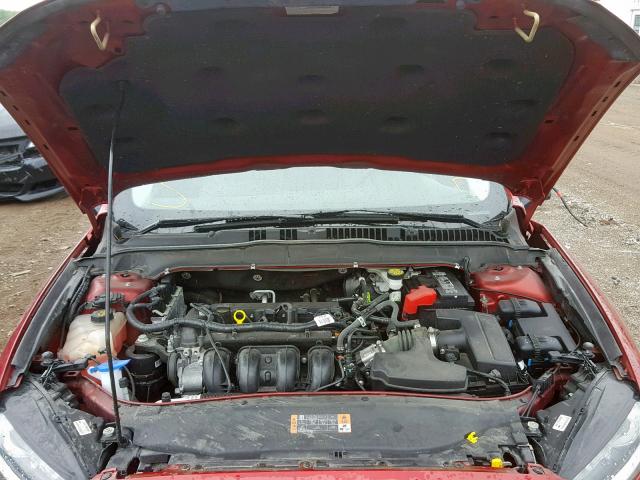 3FA6P0G73GR238305 - 2016 FORD FUSION S RED photo 7