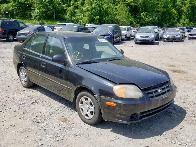 KMHCG45C05U663521 - 2005 HYUNDAI ACCENT GL BLACK photo 1