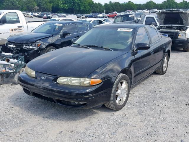 1G3NF52E8XC370924 - 1999 OLDSMOBILE ALERO GLS BLACK photo 2