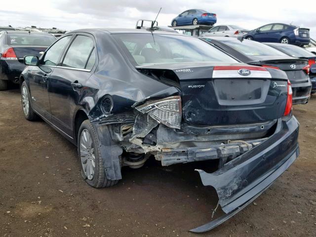 3FADP0L30AR390799 - 2010 FORD FUSION HYB BLACK photo 3