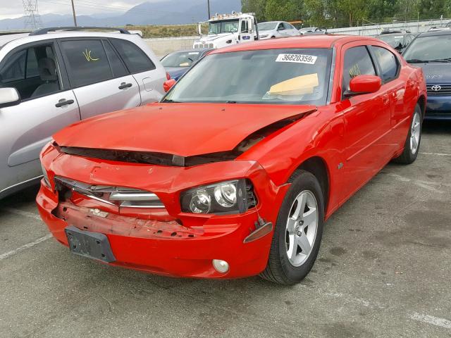 2B3CA3CVXAH216701 - 2010 DODGE CHARGER SX RED photo 2