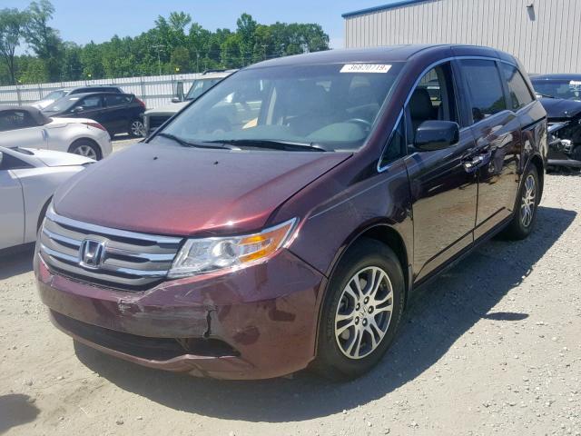 5FNRL5H68BB089079 - 2011 HONDA ODYSSEY EX MAROON photo 2