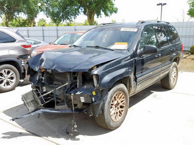 1J4GW58N32C173260 - 2002 JEEP GRAND CHER BLACK photo 2