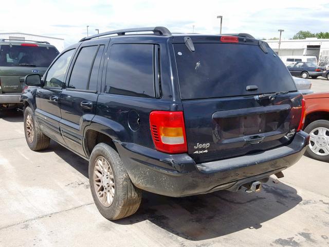 1J4GW58N32C173260 - 2002 JEEP GRAND CHER BLACK photo 3