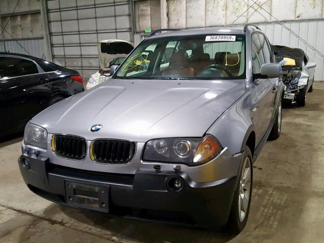 WBXPA93495WD20118 - 2005 BMW X3 3.0I GRAY photo 2