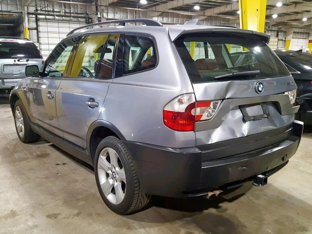 WBXPA93495WD20118 - 2005 BMW X3 3.0I GRAY photo 3