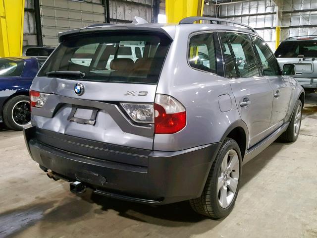 WBXPA93495WD20118 - 2005 BMW X3 3.0I GRAY photo 4