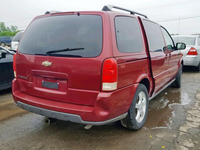 1GNDV33LX5D205729 - 2005 CHEVROLET UPLANDER L 红色 照片 4
