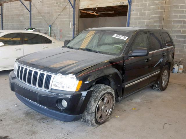 1J4HS58N15C696720 - 2005 JEEP GRAND CHER BLACK photo 2