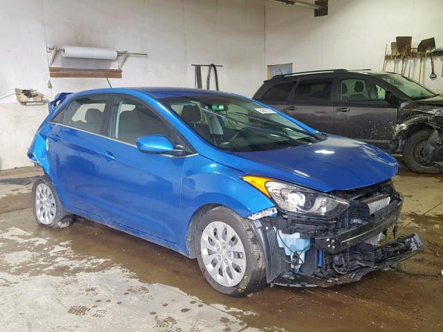 KMHD35LH3HU382371 - 2017 HYUNDAI ELANTRA GT BLUE photo 1