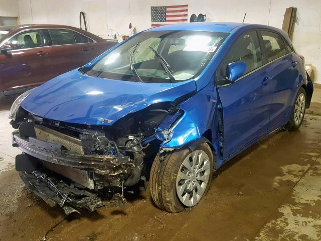 KMHD35LH3HU382371 - 2017 HYUNDAI ELANTRA GT BLUE photo 2