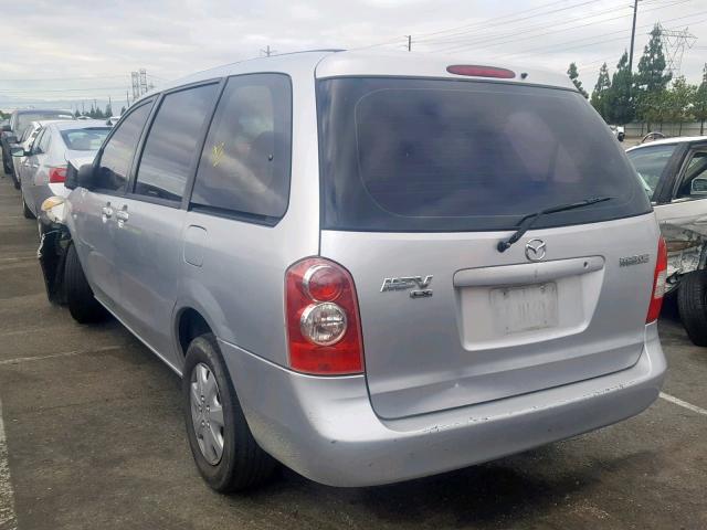 JM3LW28A050552486 - 2005 MAZDA MPV WAGON SILVER photo 3