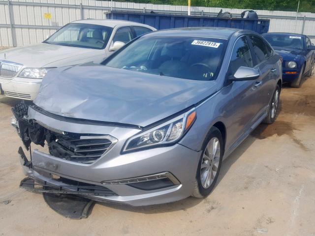 5NPE34AF6FH036228 - 2015 HYUNDAI SONATA SPO GRAY photo 2