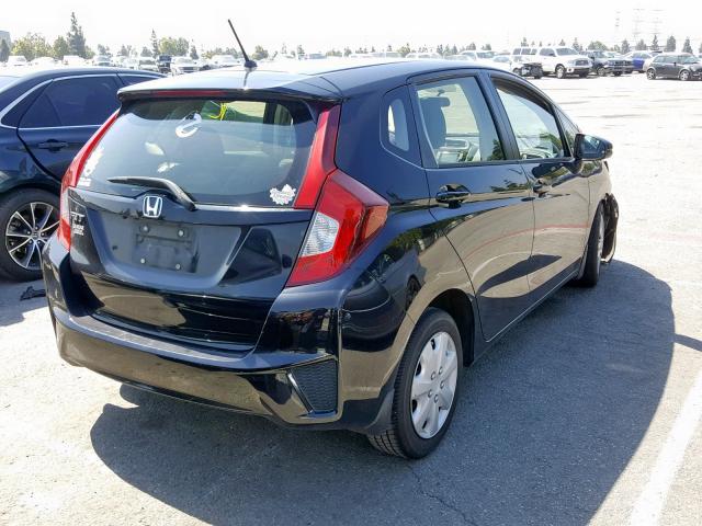 JHMGK5H59GX019443 - 2016 HONDA FIT LX BLACK photo 4