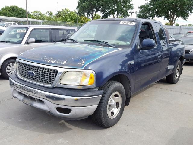 1FTRX07253KC67315 - 2003 FORD F150 BLUE photo 2