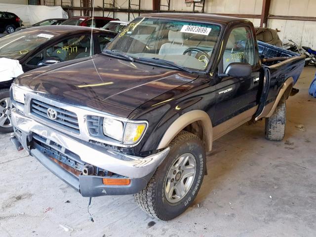 4TAPN62N9VZ240870 - 1997 TOYOTA TACOMA BLACK photo 2