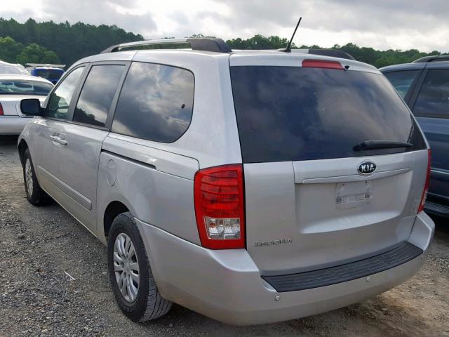 KNDMG4C71C6486218 - 2012 KIA SEDONA LX SILVER photo 3