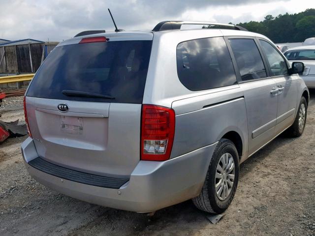 KNDMG4C71C6486218 - 2012 KIA SEDONA LX SILVER photo 4