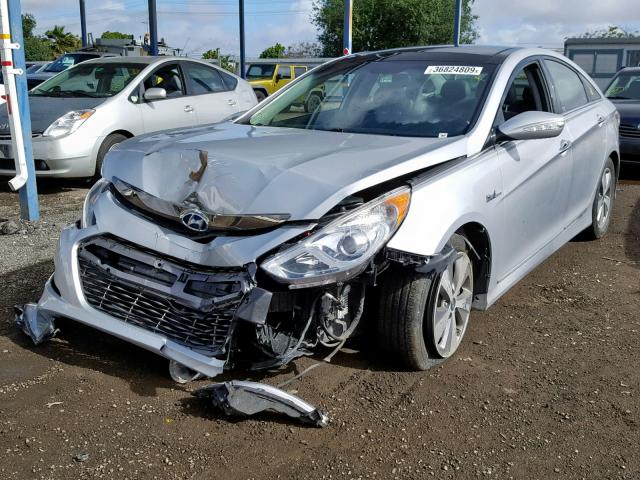 KMHEC4A42BA017008 - 2011 HYUNDAI SONATA HYB SILVER photo 2