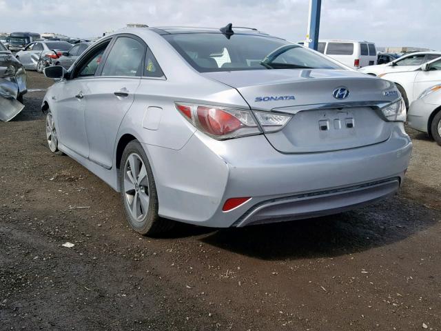 KMHEC4A42BA017008 - 2011 HYUNDAI SONATA HYB SILVER photo 3