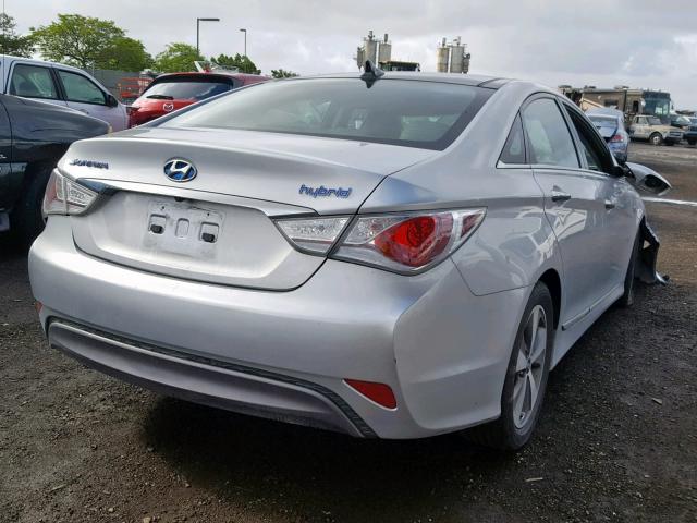 KMHEC4A42BA017008 - 2011 HYUNDAI SONATA HYB SILVER photo 4