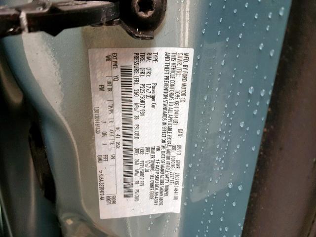 1FADP5BU8DL554391 - 2013 FORD C-MAX SEL BLUE photo 10